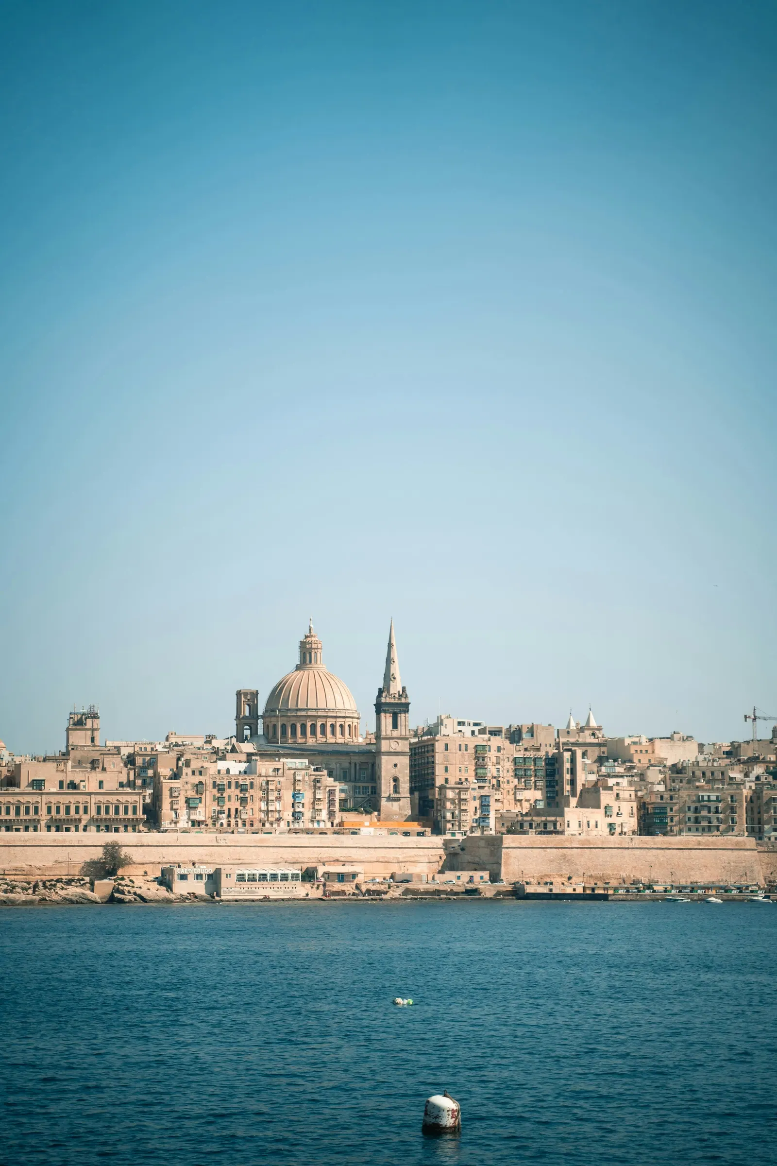 Valletta skyline across the harbour, Malta