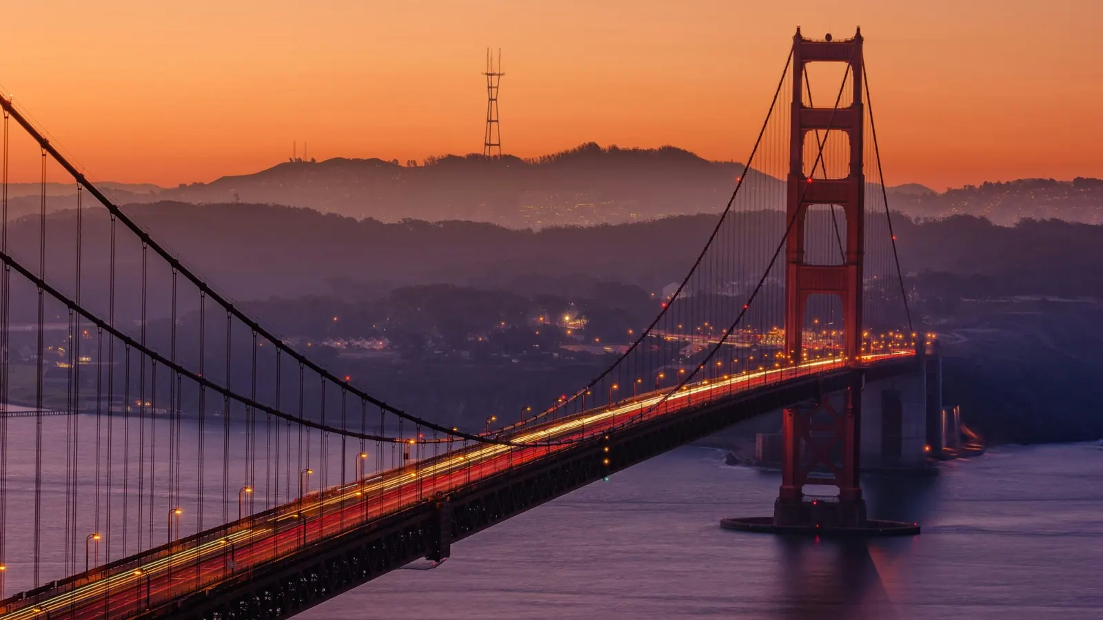 Golden Gate Bridge, San Francisco, at sunset